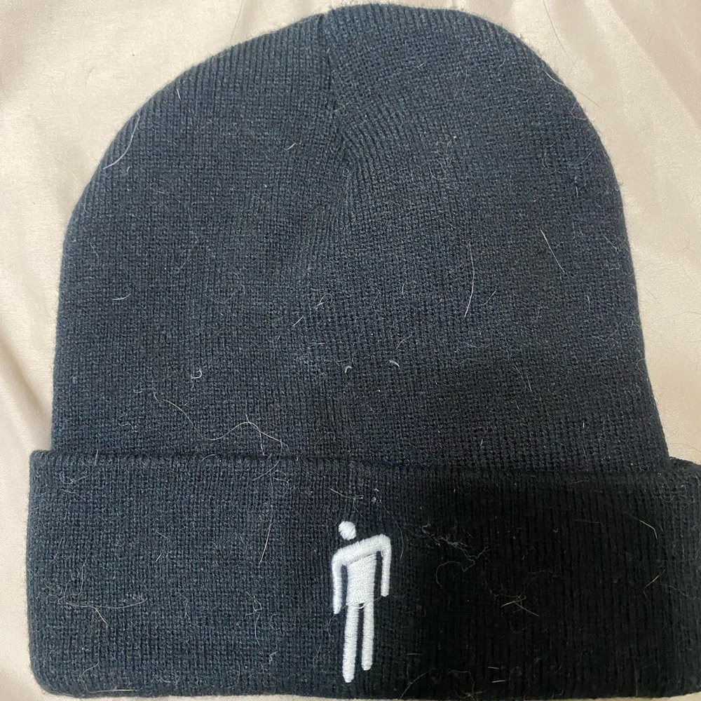 Black Beanie with White Logo